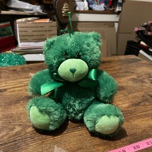 First & Main small green plush teddy